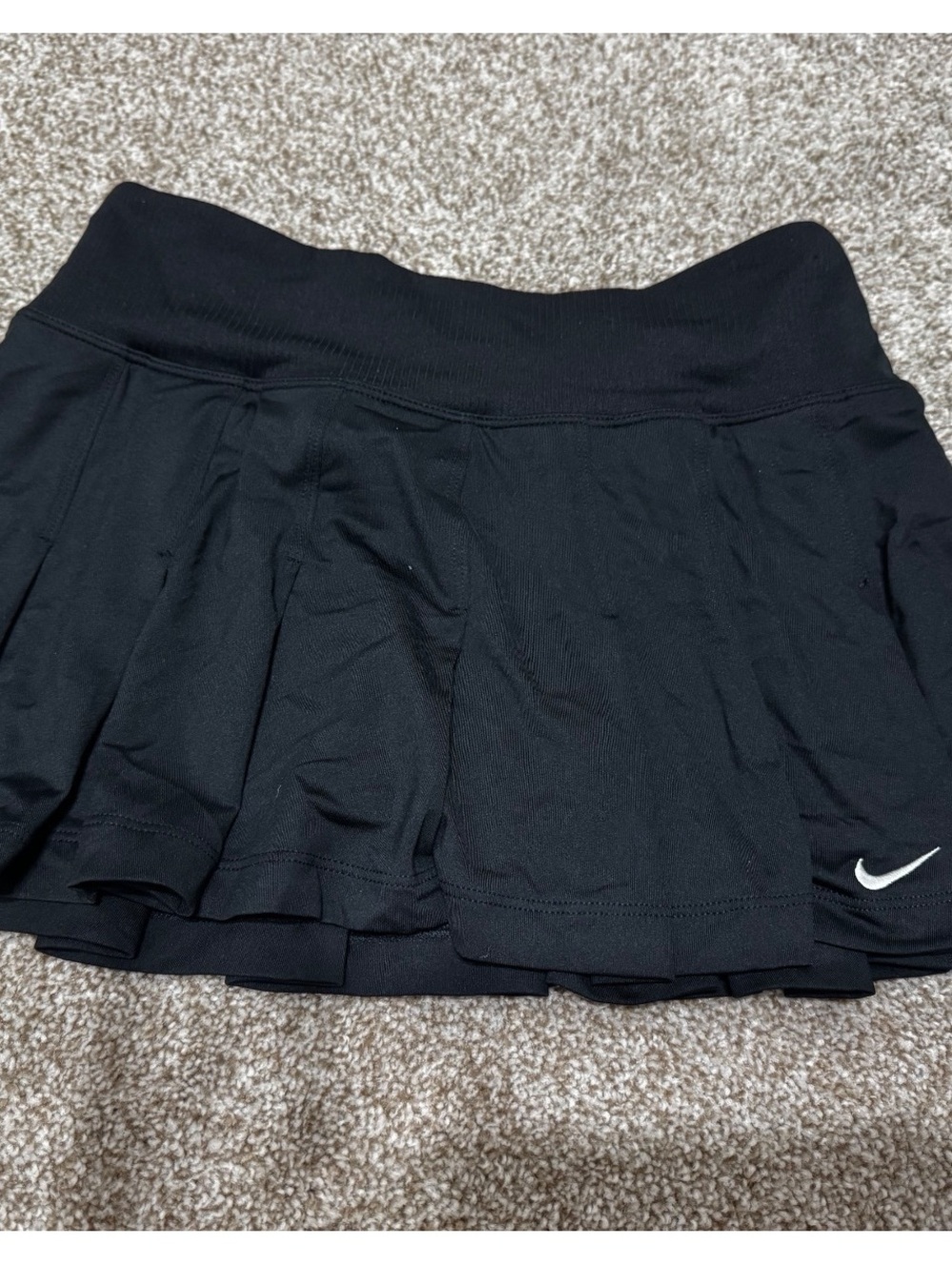Nike Dri-FIT Womenβs Running Skort Size Small Black Pleated Tennis Golf Skirt